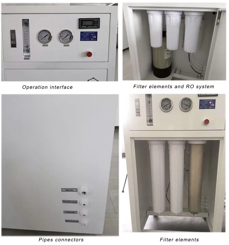 Máquina de equipo de prueba de agua deionizada por ósmosis inversa de una sola etapa