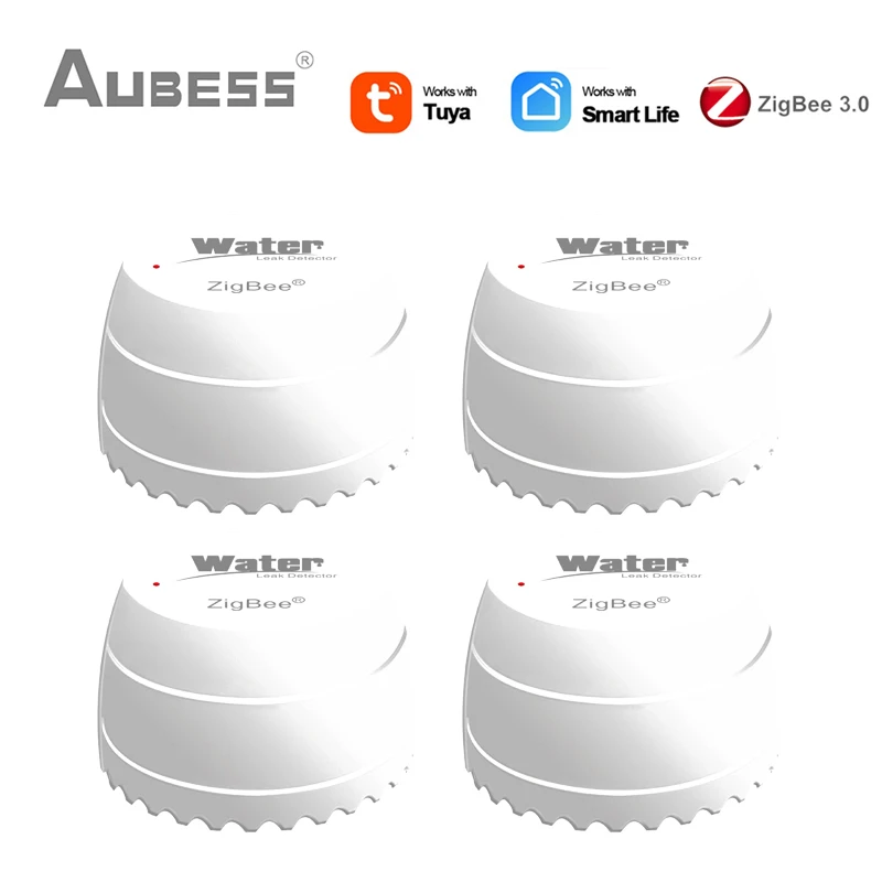Tuya Zigbee Wasser Leckage Detektor Smart Home Wasser Flut Sensor Flut Alarm Überlauf Sicherheit Über Zigbee Gateway SmartLife App