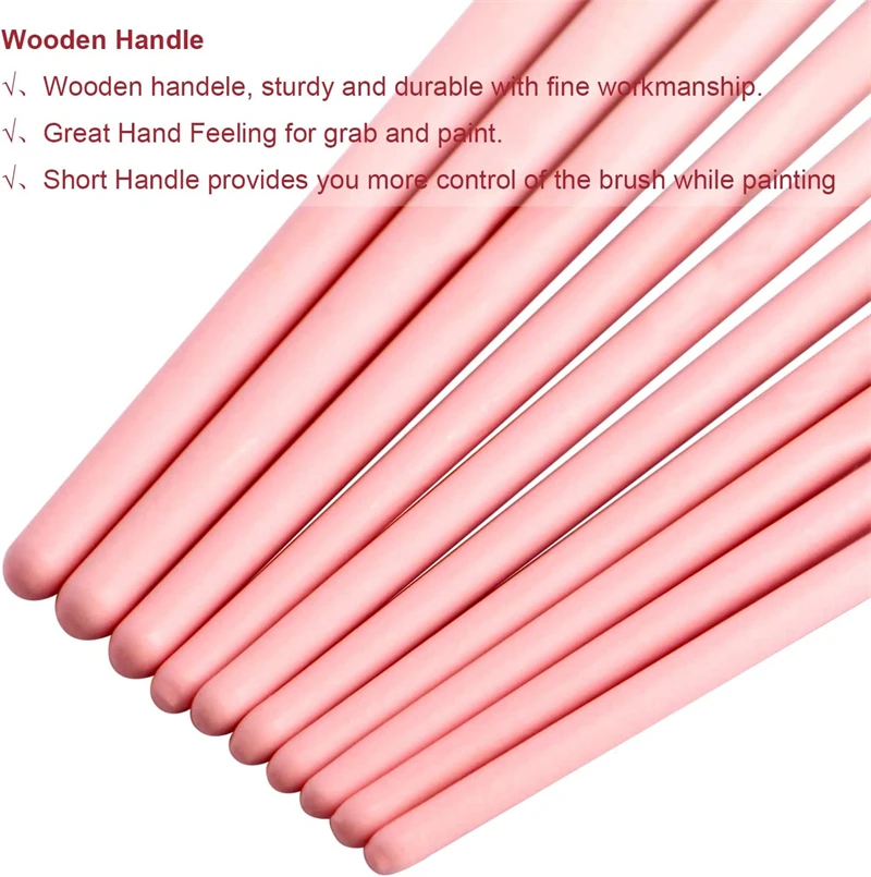 20 Pcs Pinsel Künstler Pinsel Runde Spitz Tipp Nylon Haar Acryl Pinsel Acryl Öl Aquarell Gesicht Nagel Kunst