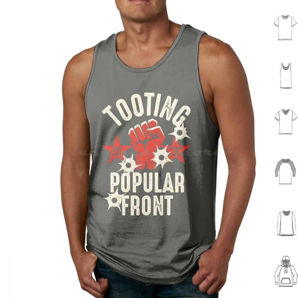 Tooting Popular Front Tank Tops Vest Sleeveless Smith Wolfie Smith For Tooting Uk Comedy British Comedy Classic Comedy Retro