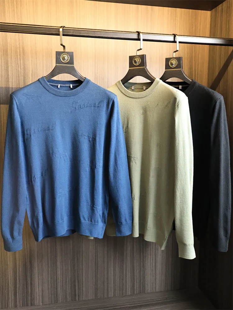 

Homesure Men's Soft round Ne Knitwear Pure Color Fluffy Texture Faionable Autumn Winter Casual Comfortable Breathable