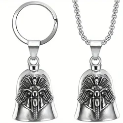Retro Motorcycle Style Domineering Metal Bell Pendant Lucky Jewelry Cyclist Wants Keychain Birthday Gift