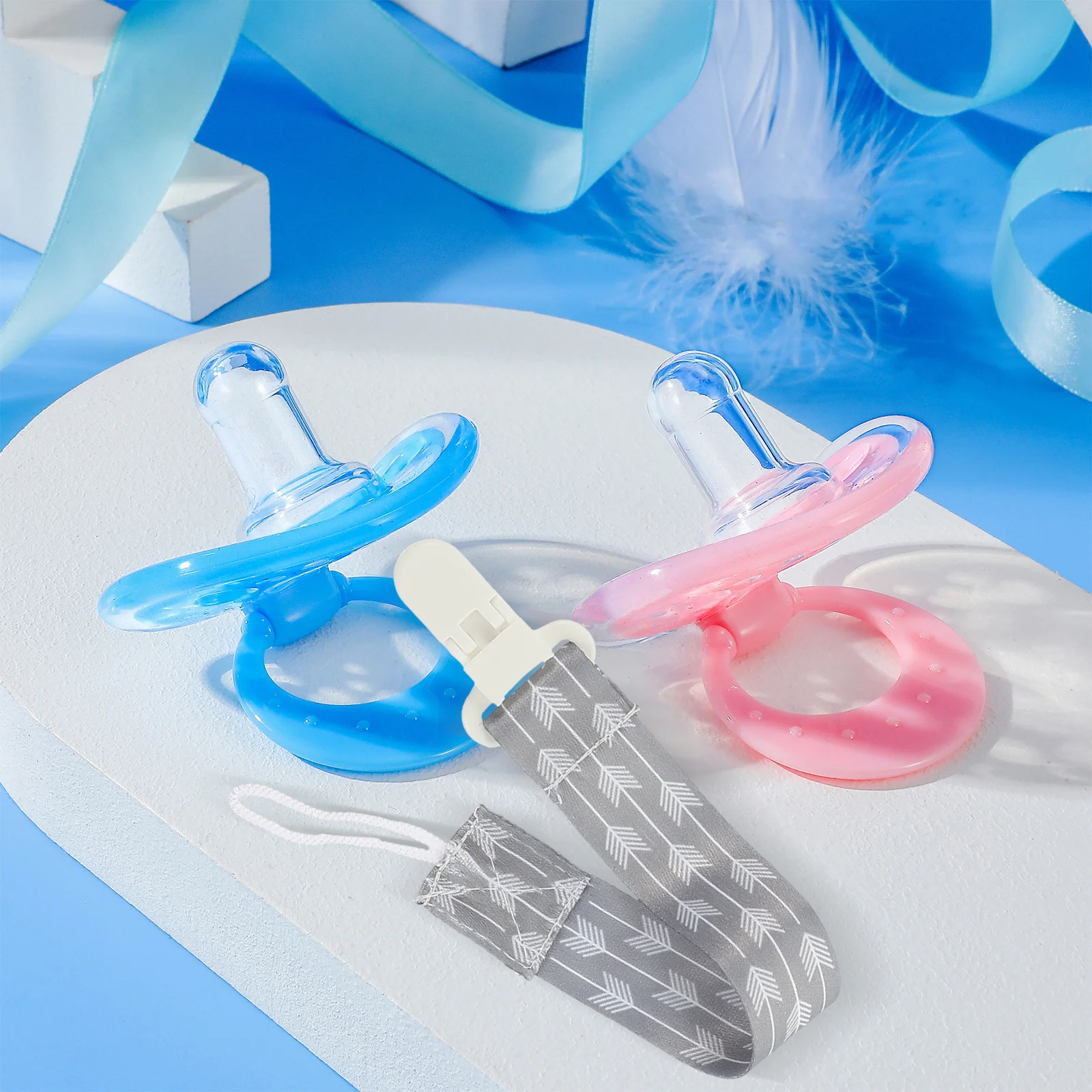 

4Pcs Baby Pacifier Clip Holder Fastening Chain for Soothers Prevent Dropping Safe Non-Toxic Material Long-Lasting Use Baby