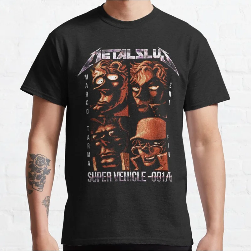 

Vntage Heavy Metal Slug video game gift T shirt for men Large size Tops S-6XL 100% cotton printed Clothes