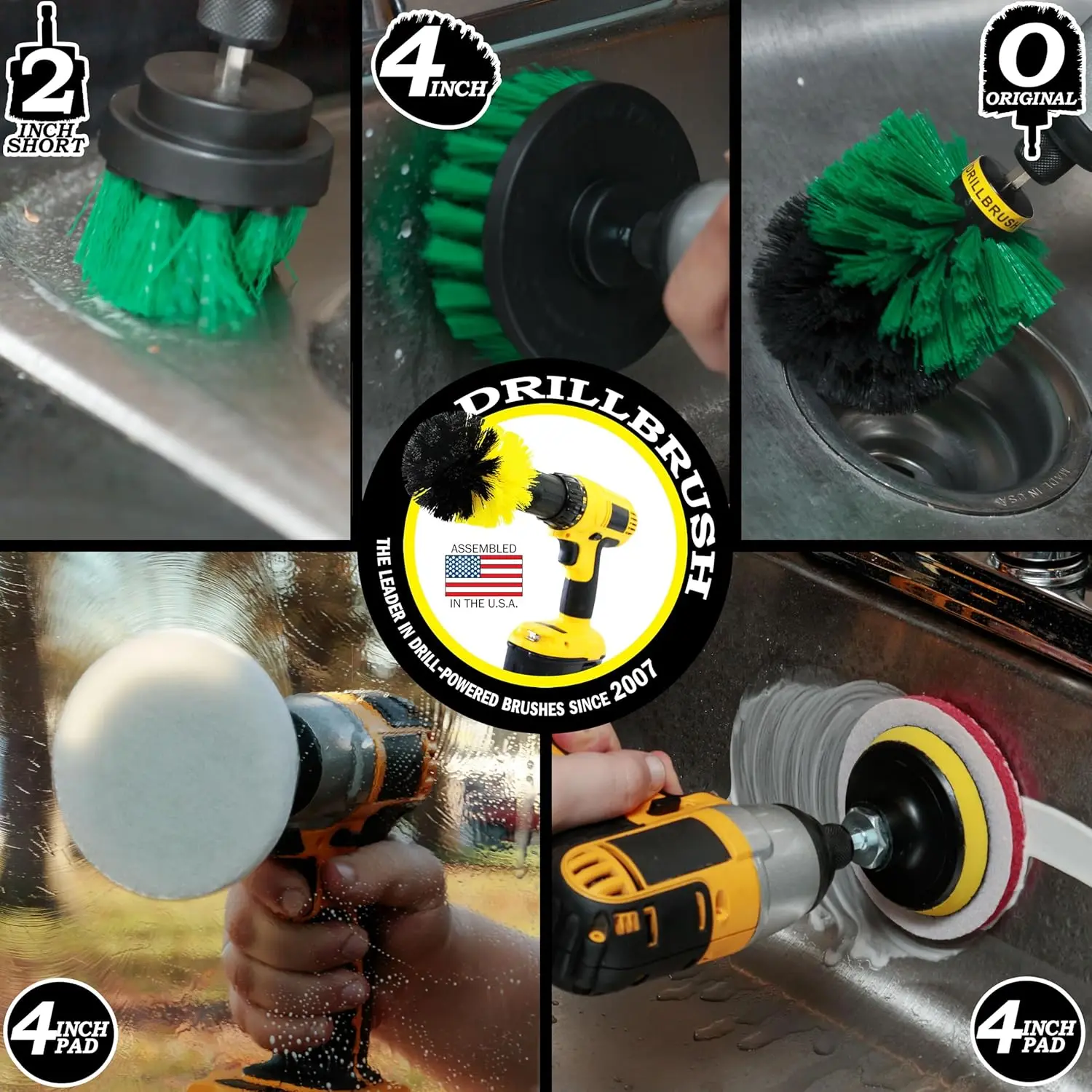 مجموعة أدوات تنظيف دوارة كهربائية مع معجون منظف - رائحة ليمون ليمون، لأسطح المطبخ والمنزل #2