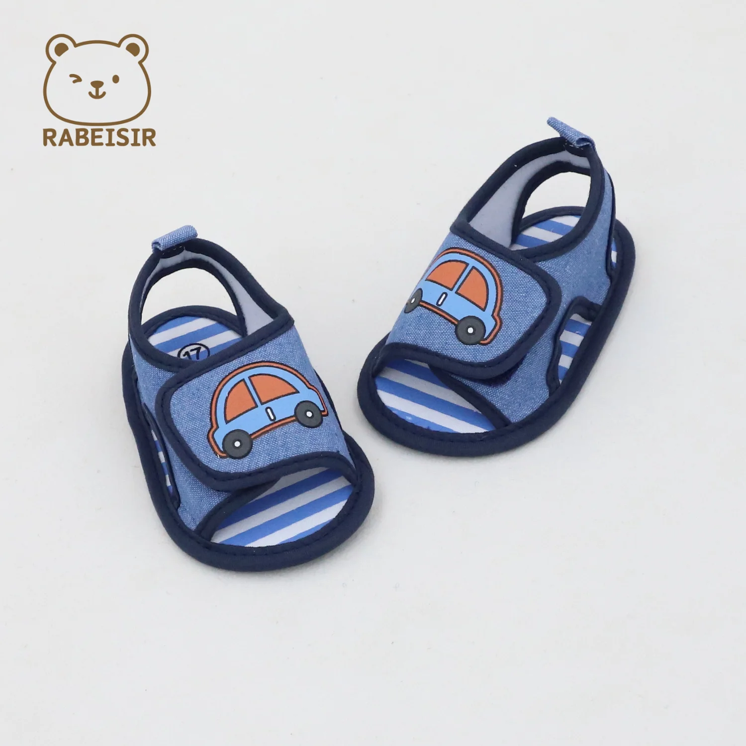 

Весенние и летние детские сандалии для младенцев в возрасте от 0 до 1 года и полулетняя обувь с дышащей тканевой подошвой и застежкой-липучкой.