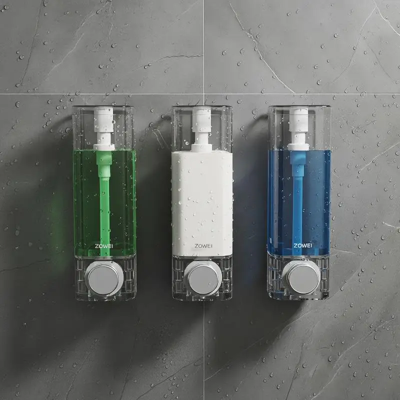 Transparent Wall-Mounted Hand Sanitizer Dispenser Easy to Install Remove Refillable Soap Holder for Hospital Restroom