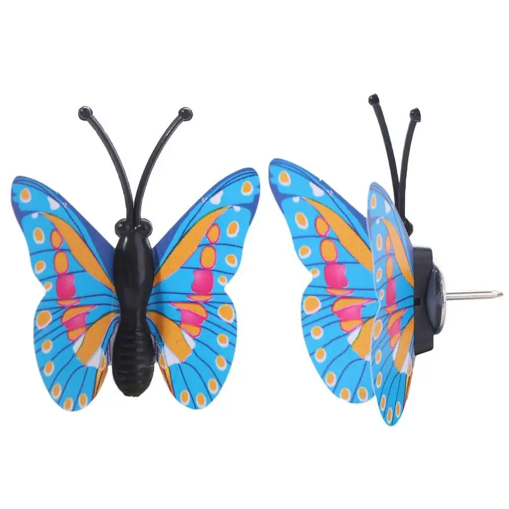 30 قطعة الفراشات الملونة الإبداعية دفع دبابيس ثلاثية الأبعاد قابلة لإعادة الاستخدام السبورة دفع دبابيس DIY بها بنفسك متعددة الوظائف ترصيع الزخرفية Corkboard #6