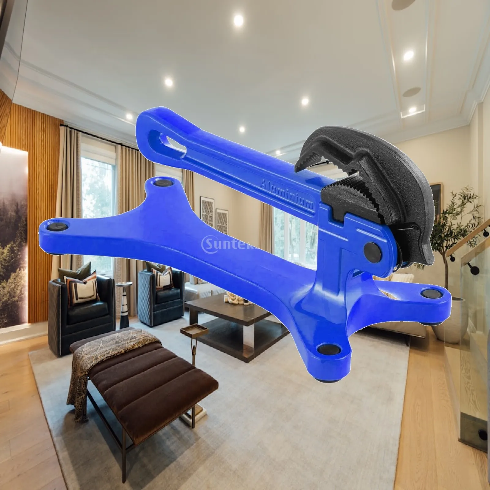 Ergonomic Aluminum Heavy Duty Pipe Vise Lightweight Tube Clamp for Outdoor Plumbing and Maintenance