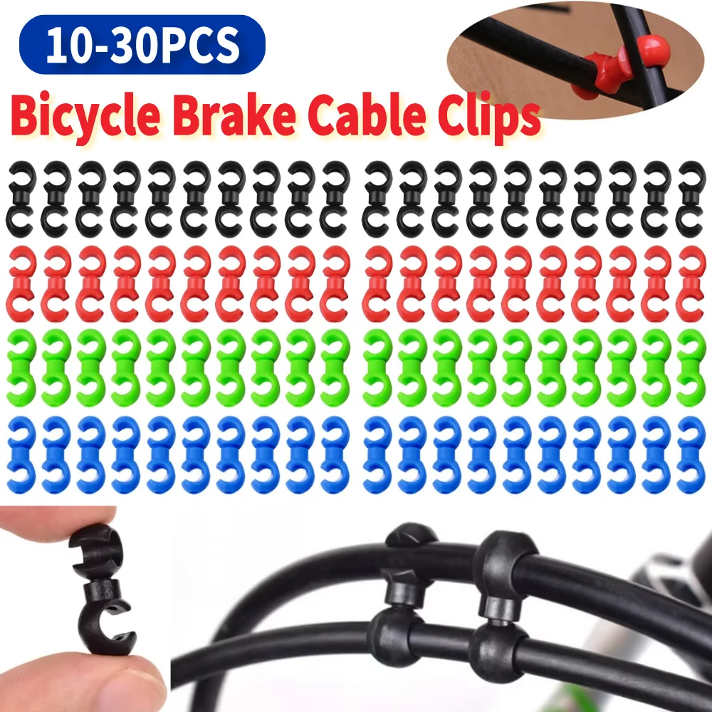 10-30 Stück Fahrrad brems getriebe Kabel s Stil Clips Fahrrad Kabel clip MTB Fahrrad drehbare Leitung Schlauch Führungs linie Haken Rohrs chn allen