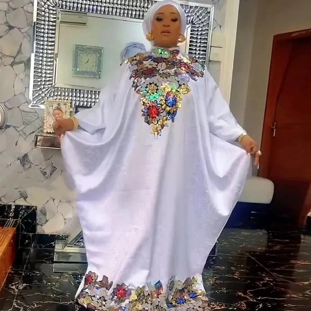 

African Turkey Plus Size Dresses For Women 2024 Autumn Wedding Party Gown Muslim Kaftan Abaya Ankara Dashiki Outfits Boubou
