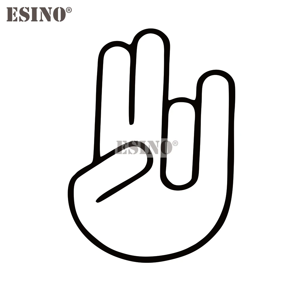 New Design Car Styling Direction Finger Gesture Funny Style Waterproof Vinyl Decal Body Decorative Sticker PVC 3D Carving Decal