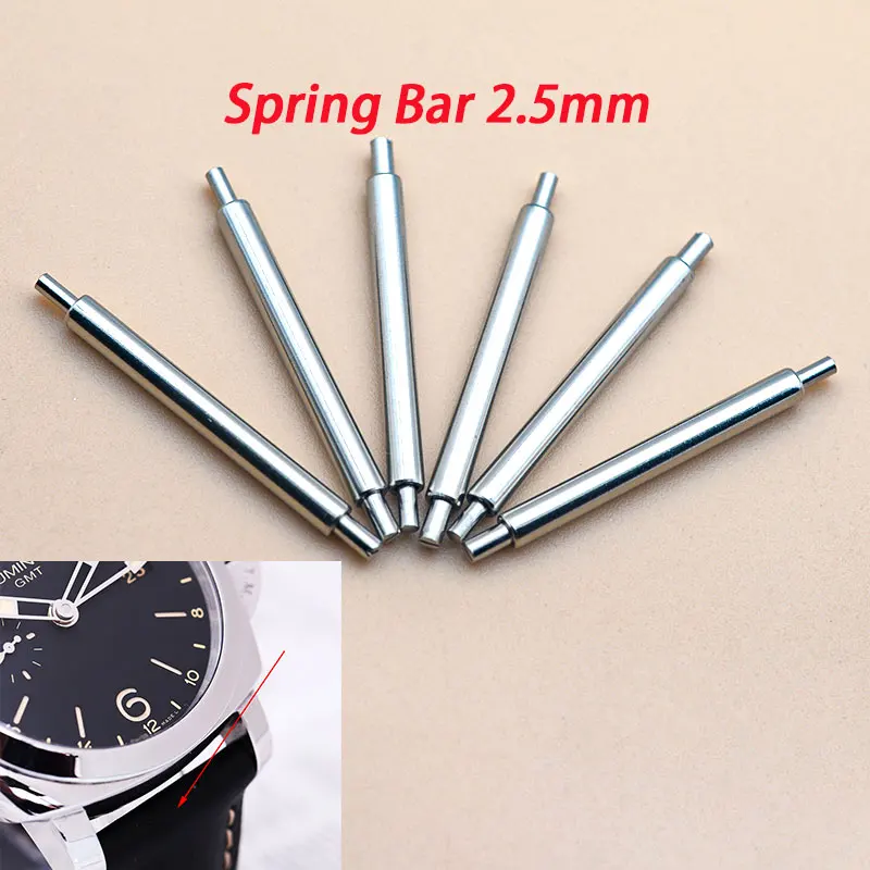 2.5mm Spring Bar Link Pins 24MM Fat Spring Bars Fit Panerai Watch Strap parts Repair Tool Watchmaker Replacement Watchband