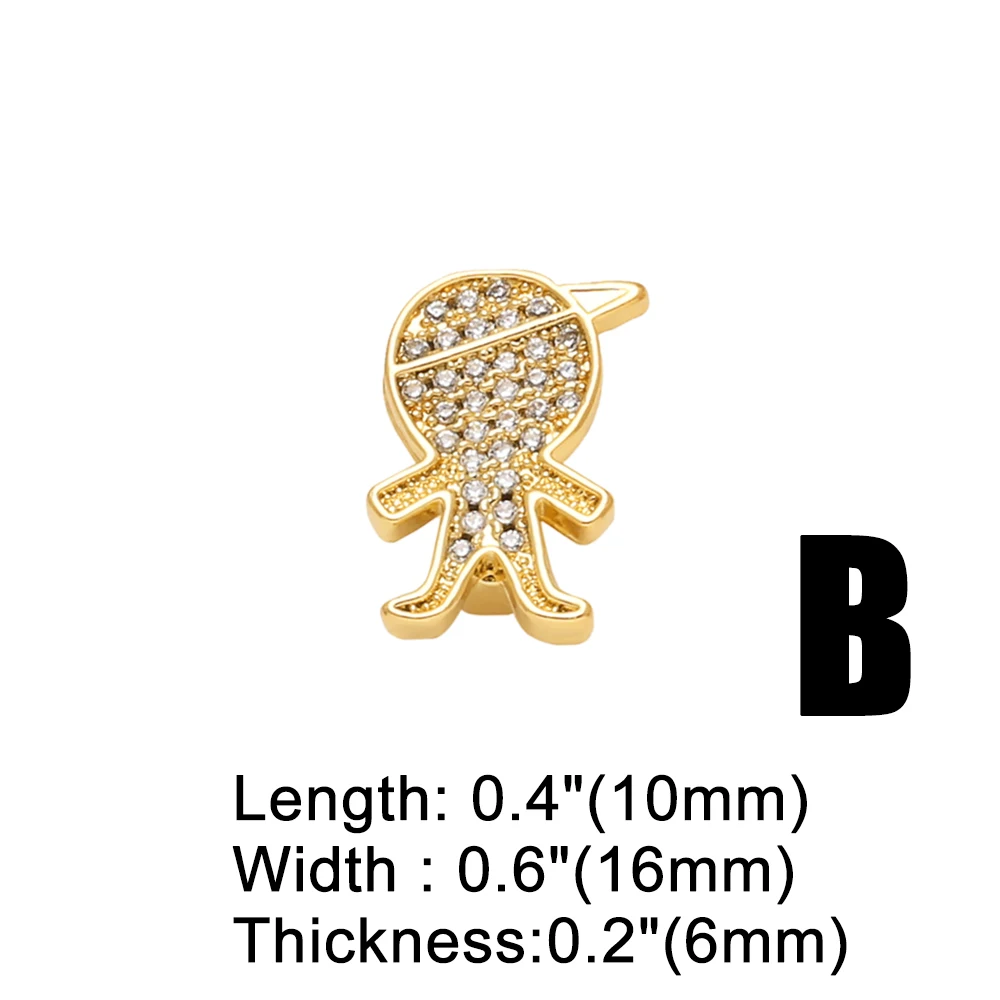 FLOLA CZ Crystal Boy Girl Charms Bracelets for Women Leather Band DIY Bracelets Female Jewelry Gifts BRATA95 - detail 6