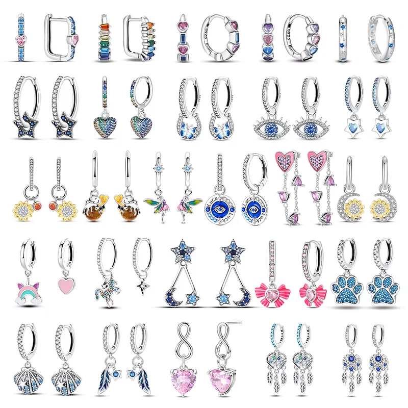 

11. 925 Sterling Silver Star Earrings For Women Sparkling Zircon Ear Studs Luxury Fine Engagement Wedding Jewelry Gift For Girl