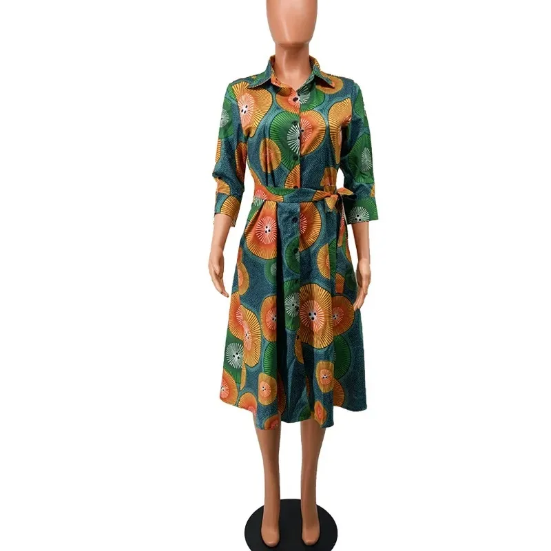 

Новые африканские платья для женщин Vetement Femme Dashiki с принтом, африканское платье-рубашка, африканская одежда, Дашики, платья Анкара, женские 2021,