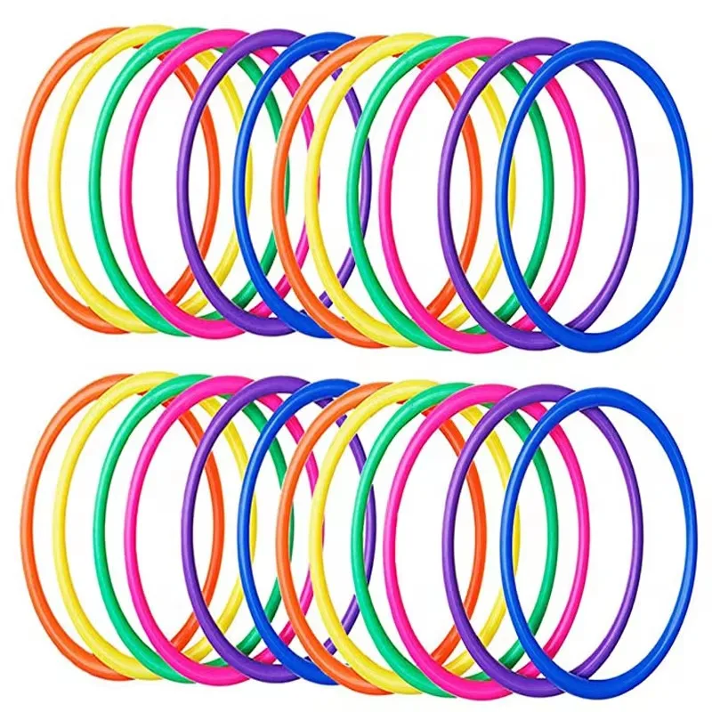 10pcs Plastic Toss Rings Target Jumping Children Outdoor Games for Party Jump Beach Toy Sports Sensory Integration Fun Toys Kids