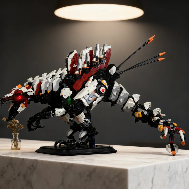 

3343pcs MOC Horizon Forbidden West Slaughterspine Games Model Building Blocks Creative DIY Gift Display Decor Assemble Premium