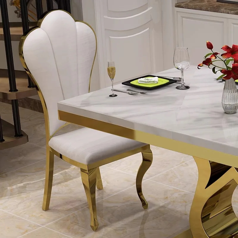 Mesa De Jantar De Aço E Cadeiras, Mobília Home Moderna, Casamento Barato, 4 Assentos 6 Assentos 8 Assentos