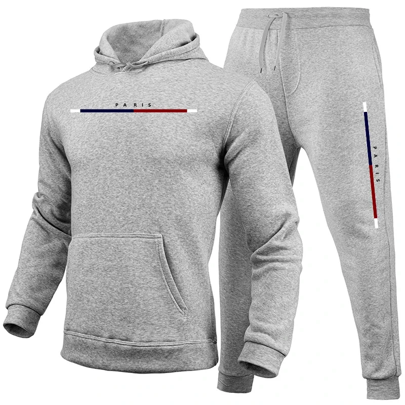 

New Men's Sportswear Set, Hooded Sweatshirt + Sportswear Pants Two-piece Set, Men's Daily Casual Sports Jogging Set 2025