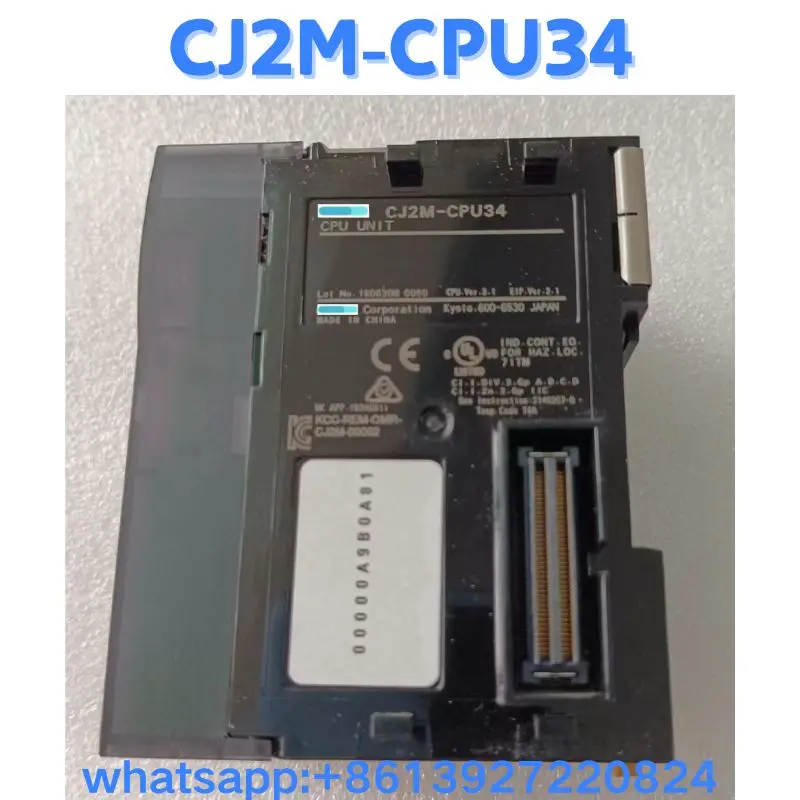 Controladores usados CJ2M-CPU34 teste OK Transporte Rápido