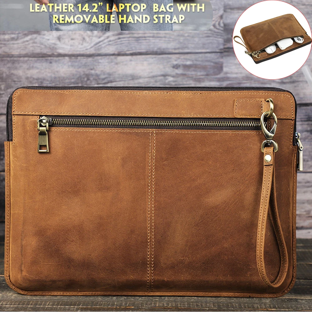 luxury-genuine-leather-laptop-sleeve-for-macbook-pro-14-in-shock-absorption-protective-case-ultra-slim-lightweight-notebook-bag