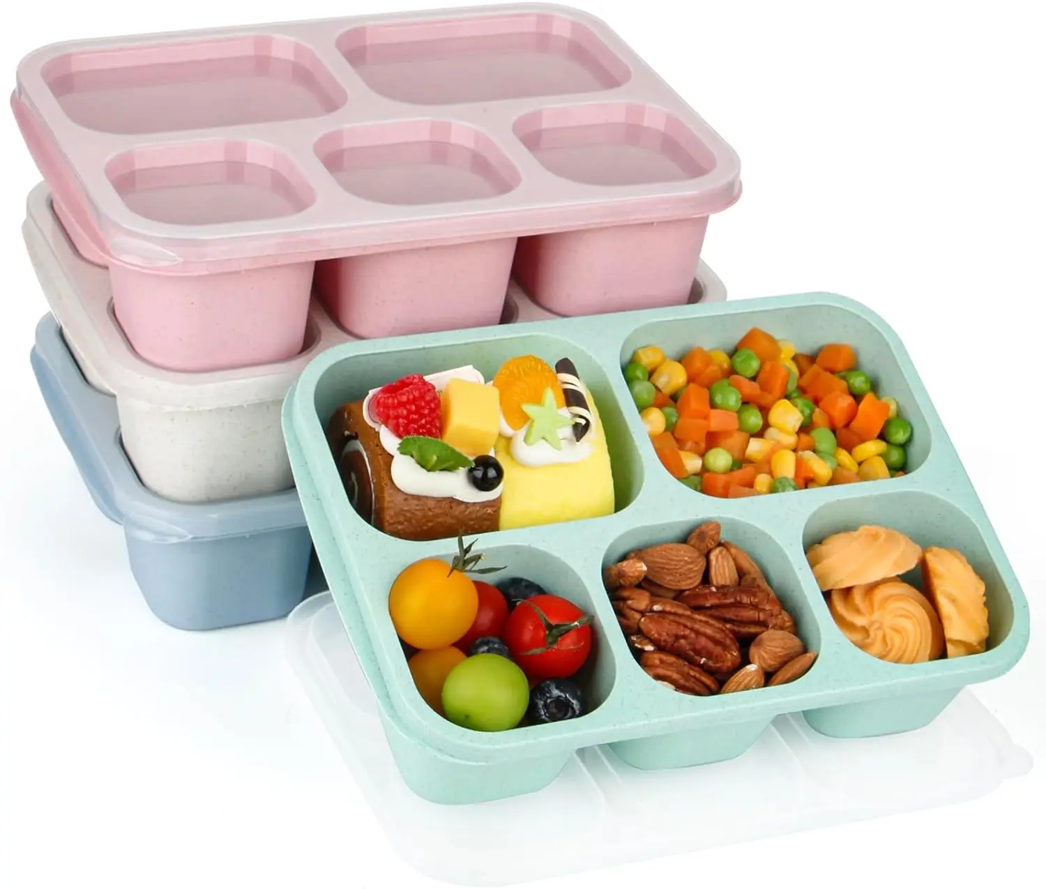 

Dropshipping Shopify Lunch Boxes 5Food Lunchables Containers Snack Boxes For Adults Container for School, Work, and Travel