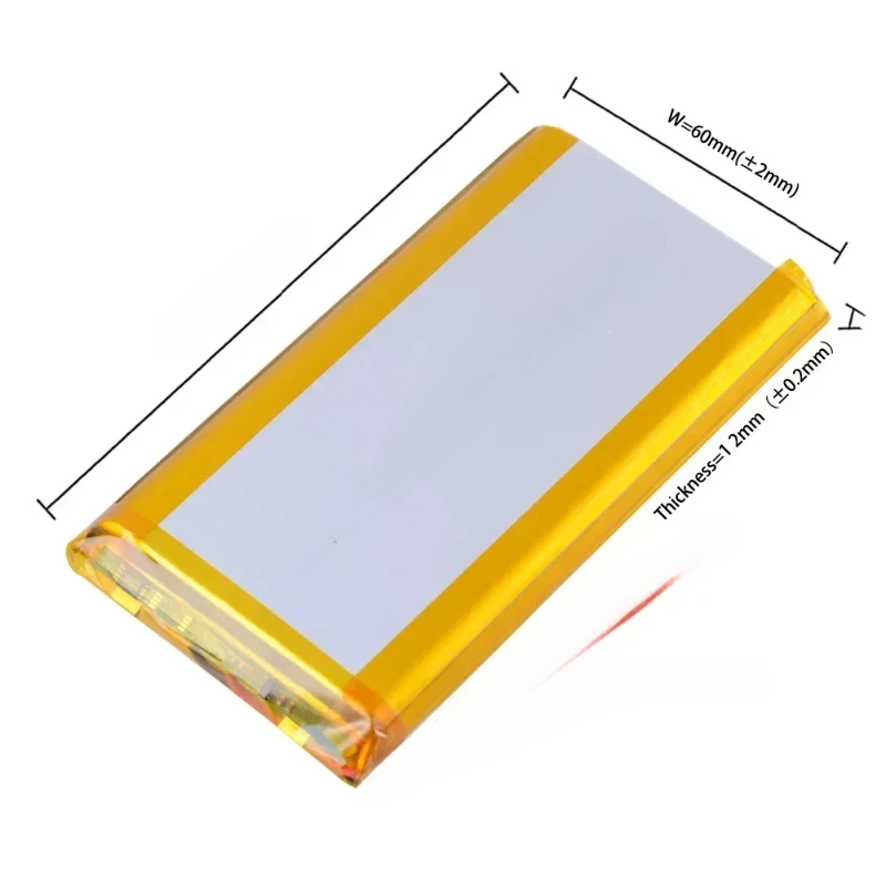 10000mAh For Toy Power Bank GPS Laptop Camping Lights Diy High Qulity 3.7V 1260110 Rechargeable Polymer Batteries Lipo Li-Po