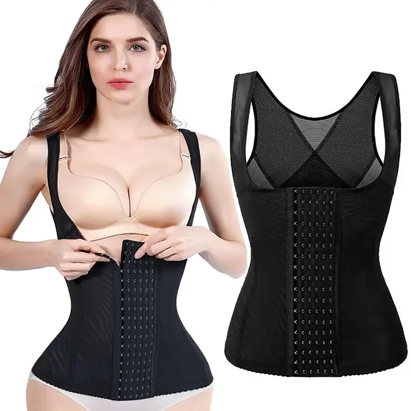 New Body Slimming Shapewear Vest Waist Trainer Sweat Sport Shaper Belly Sheath Modeling Straps Steel Boned Posture Shaper Belt