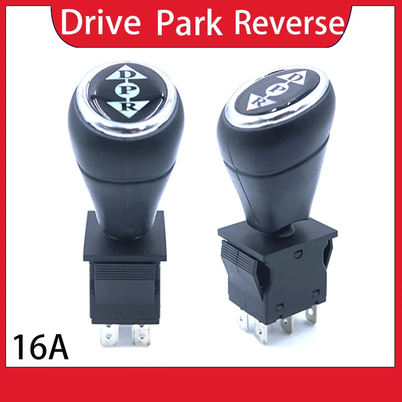 KCD4 Kids Electric Car Forward/Backward/Stop Switch ON-OFF-ON Reverse Handle Toggle Switch for Toy Car Motor Start Replacement