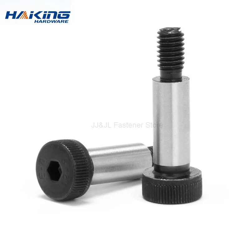 1pc M5 M6 M8 M10 Dia=6 8 10 12mm Grade 12.9 Steel Hex Hexagon Socket Cap Head Shoulder Roller Bearing Screw Bolt High Tensile