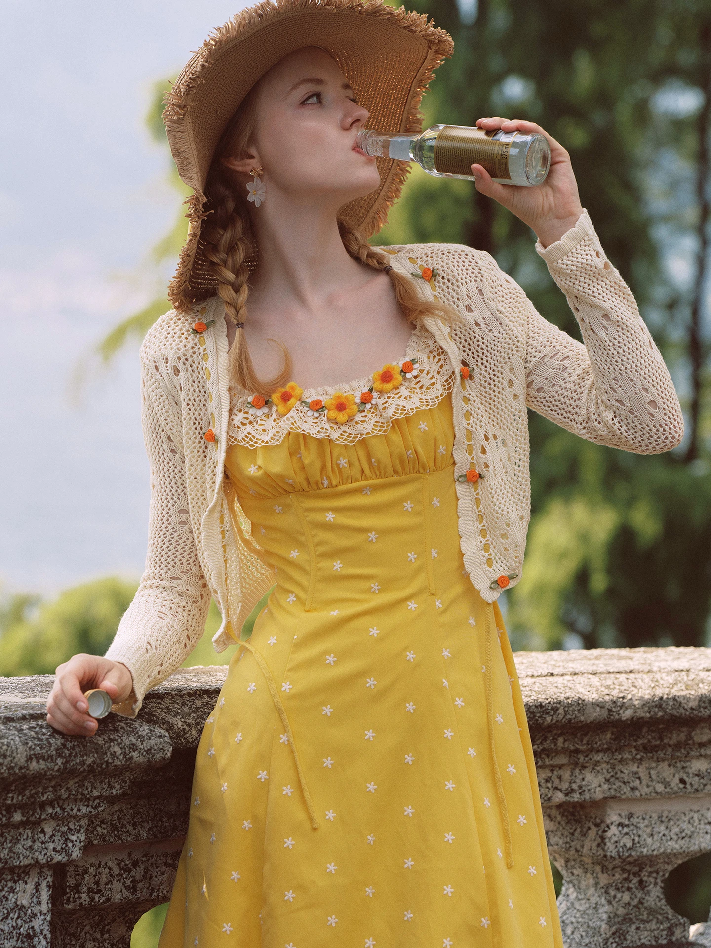 

Желтая кружевная юбка А-силуэта для девочек и женщин, с круглым вырезом, из полиэстера, с завышенной талией