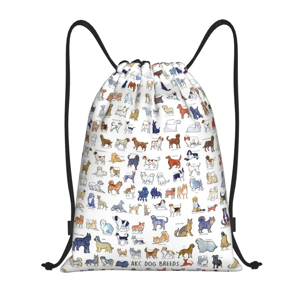 

Рюкзаки для собак всех пород AKC, повседневные сумки на шнурке, спортивные сумки, сумки для книг для мужчин и женщин, школьные сумки
