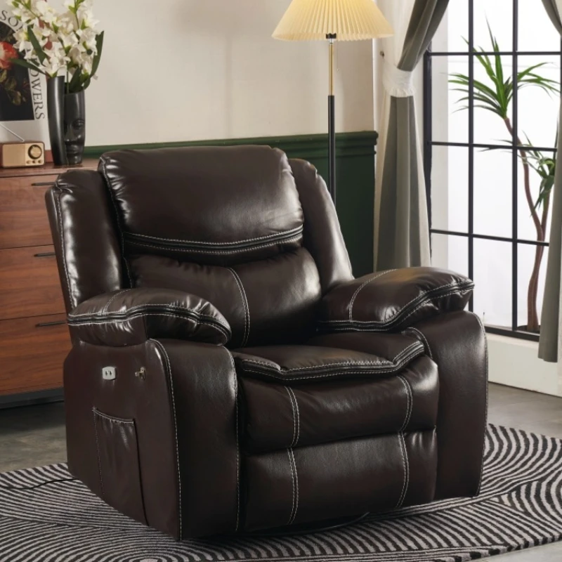 

Real cowhide electric single sofa high-end lazy living room rocking chair