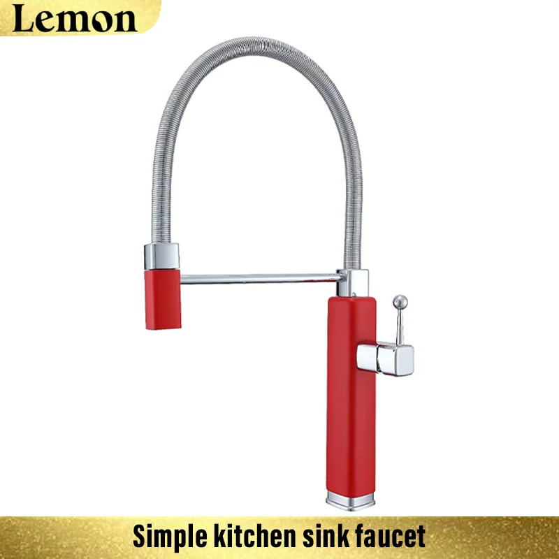 

Kitchen sink faucet, telescopic pull-out, 360° rotation, hot and cold water tap,