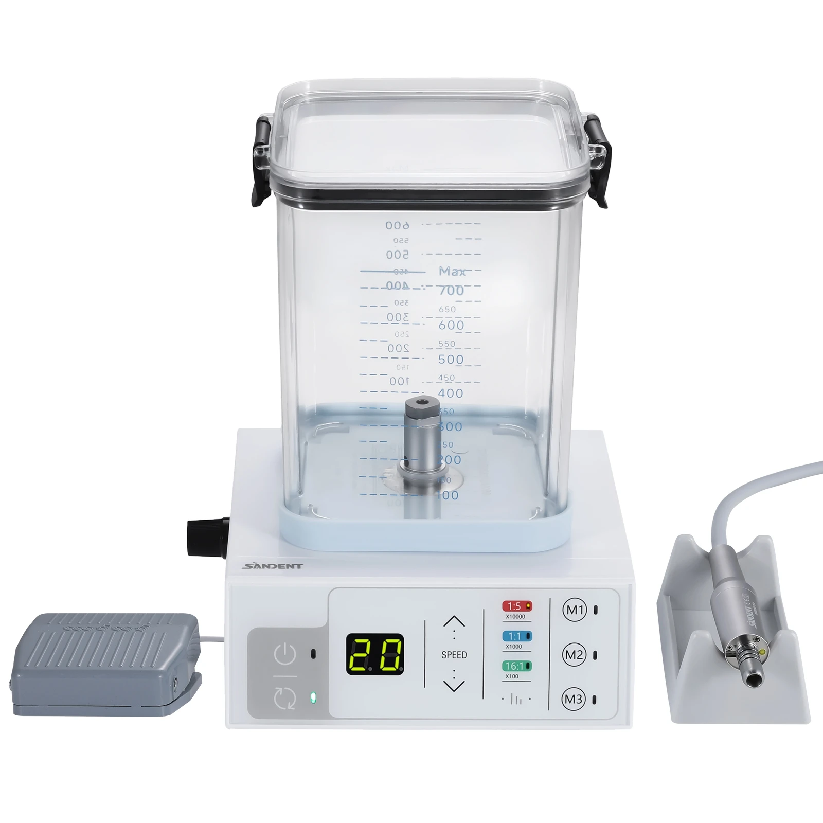 Dental LED Brushless Electric Micro Motor 40K RPM with Water Tank For Practice E-Type Matched 1:5/1:1/16:1 Handpiece