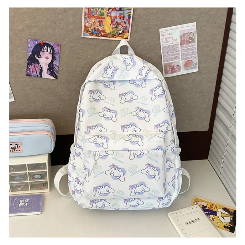 Sanrio-mochila escolar de gran capacidad para estudiantes, morral informal de dibujos animados, estilo Babycinnamoroll