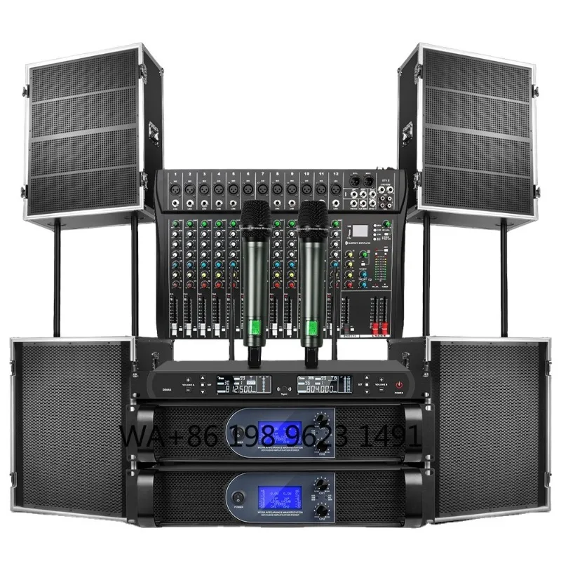 Dual 8/15 Inch Active/Passive Line Array System Indoor Outdoor Professional