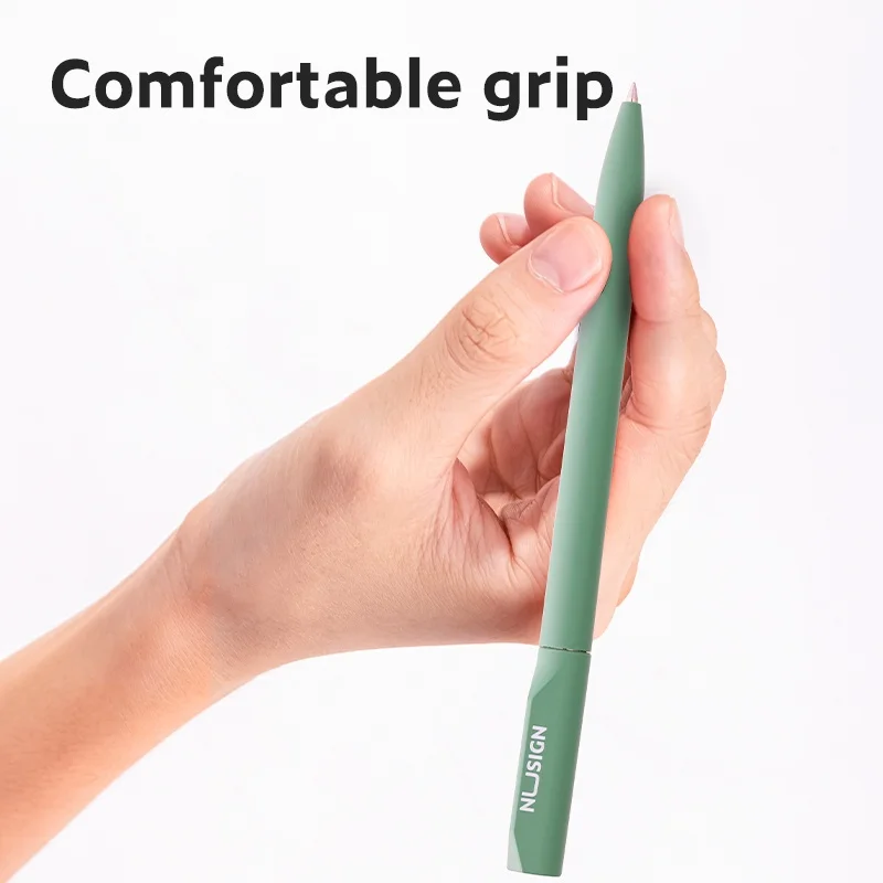 قلم جل معدني ممتاز من DELI مقاس 0.5 مم بتصميم ألماني قابل للدوران حبر أسود لمكتب التوقيع التنفيذي وأدوات كتابة الهدايا