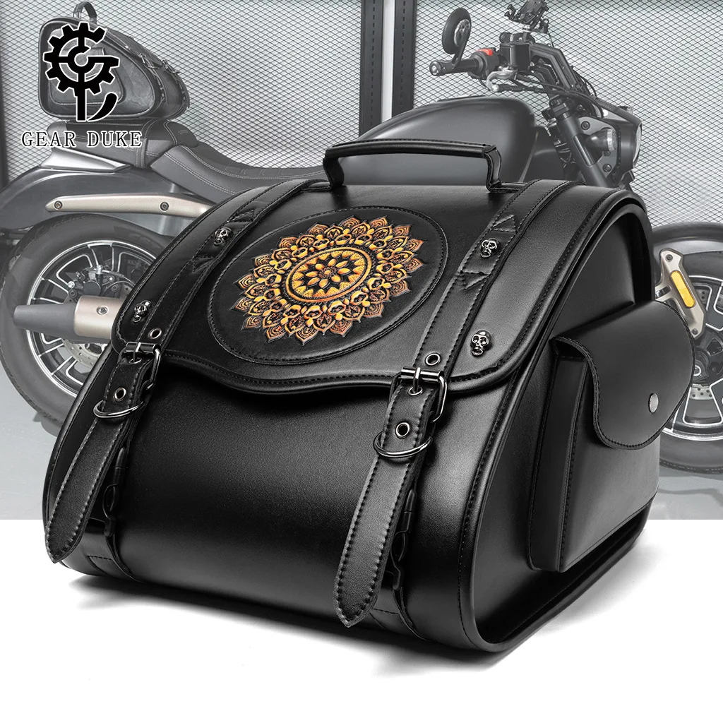 

Ретро стиль Harley мотоциклетная хвостовая сумка из искусственной кожи большой вместимости рыцарская сумка для багажа на заднее сиденье модификация аксессуары