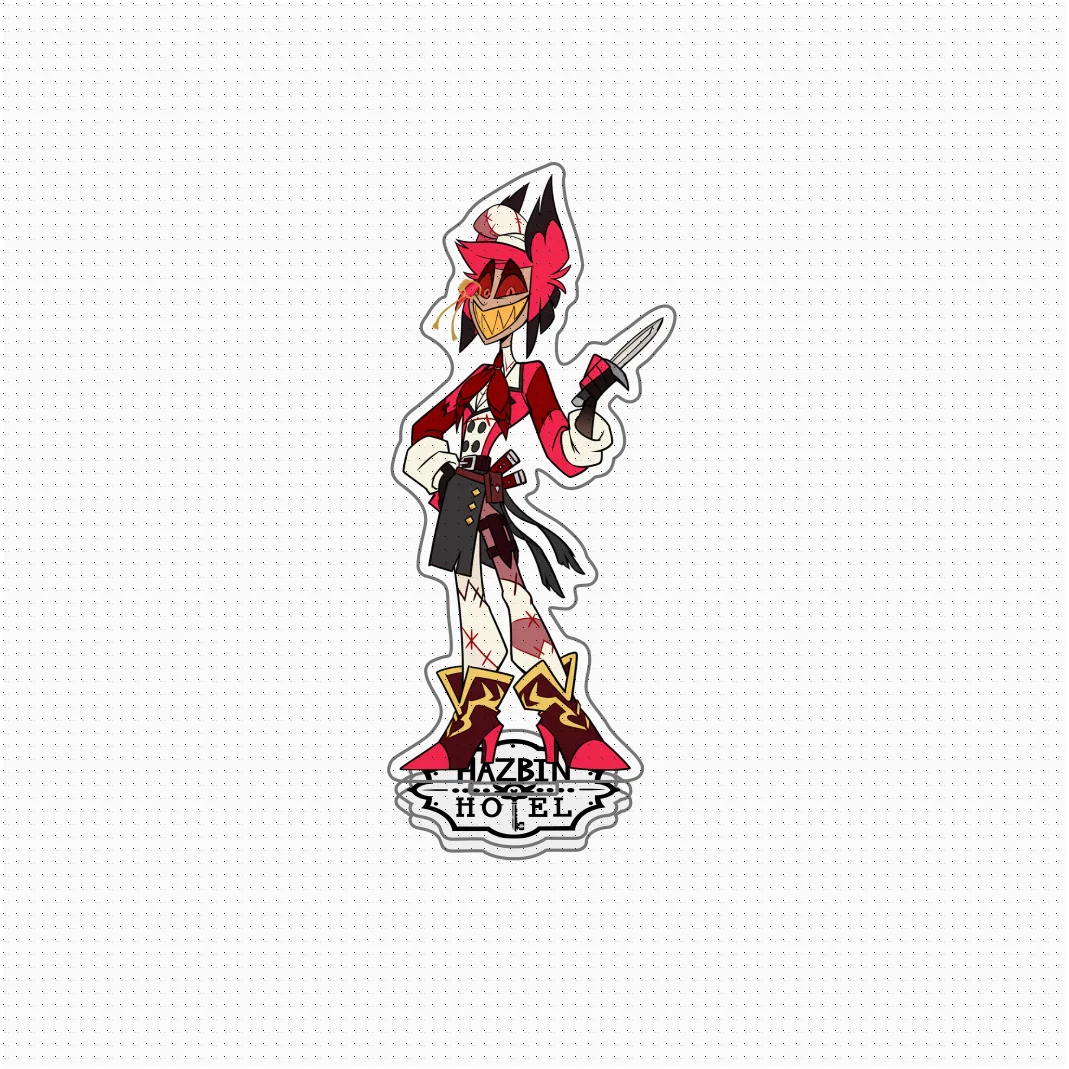 Hazbin Hotel Pirate Outfits Acrylic Stand Keychain Anime Alastor Charlie Angel Dust Figure Pendant Collection Desk Decor Gift