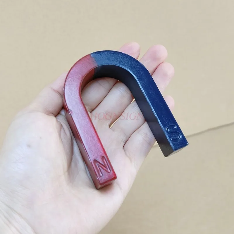 Magnetismo fraco em forma de u ferradura ímã crianças brinquedo físico novo estudante ferramenta experimento de física pólo ensino vermelho azul