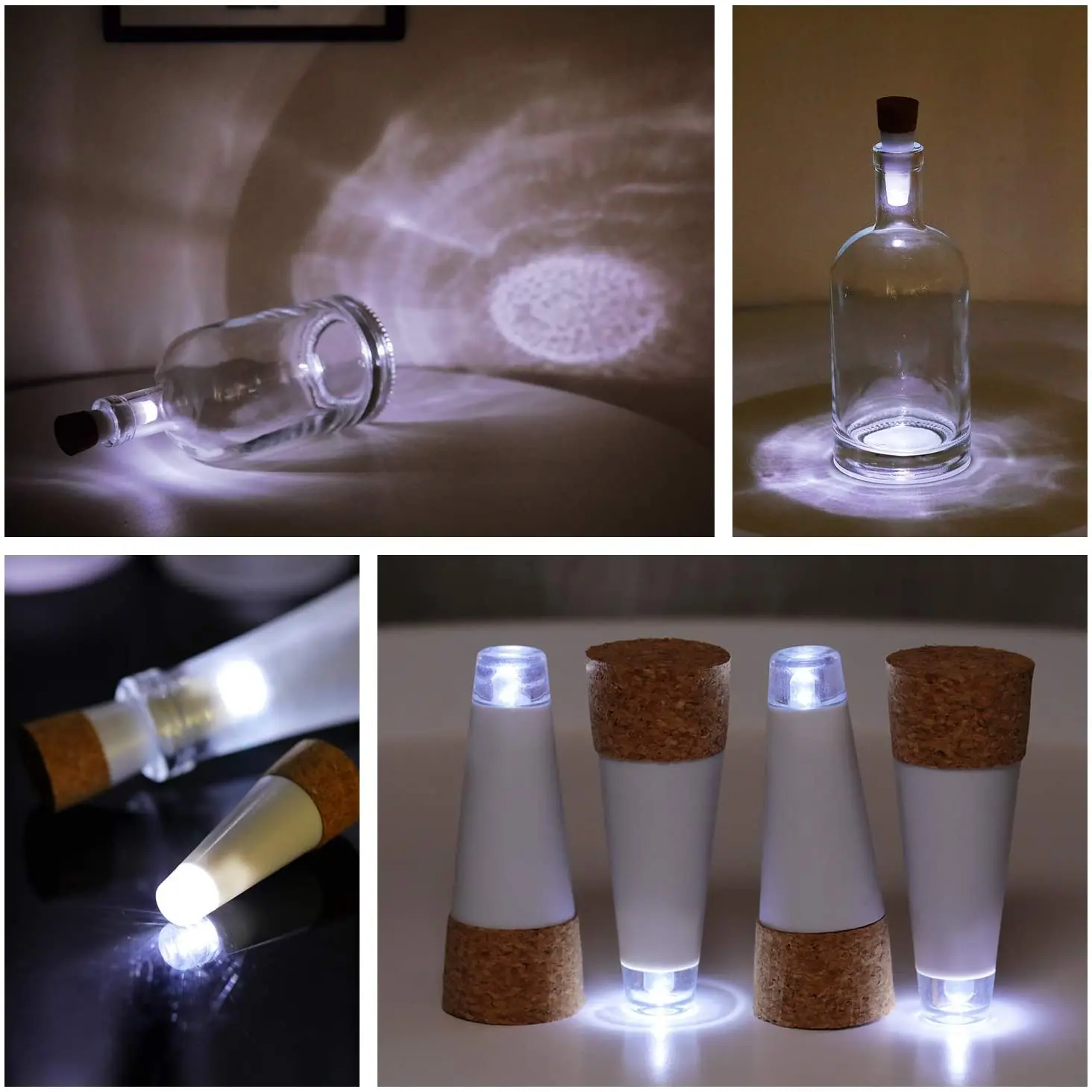 USB Rechargeable Bottle Lights Mini Cork Shaped Craft Light Powered Cork Lights Wine Bottles Party Decor Christmas Wedding Lamp