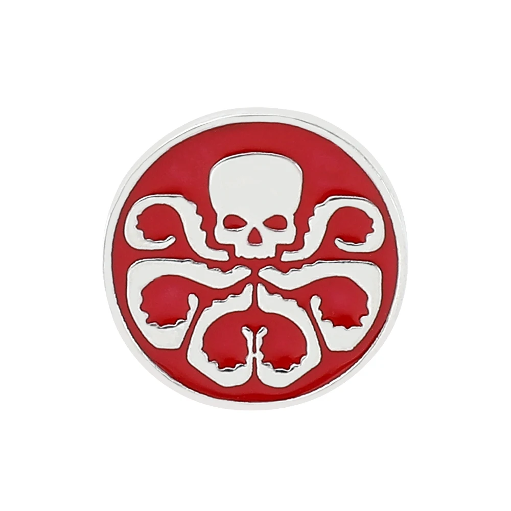 Disney Marvel HYDRA broche de botón ropa accesorios de moda superpilena organizar icono esmalte solapa Pin insignia para Fans