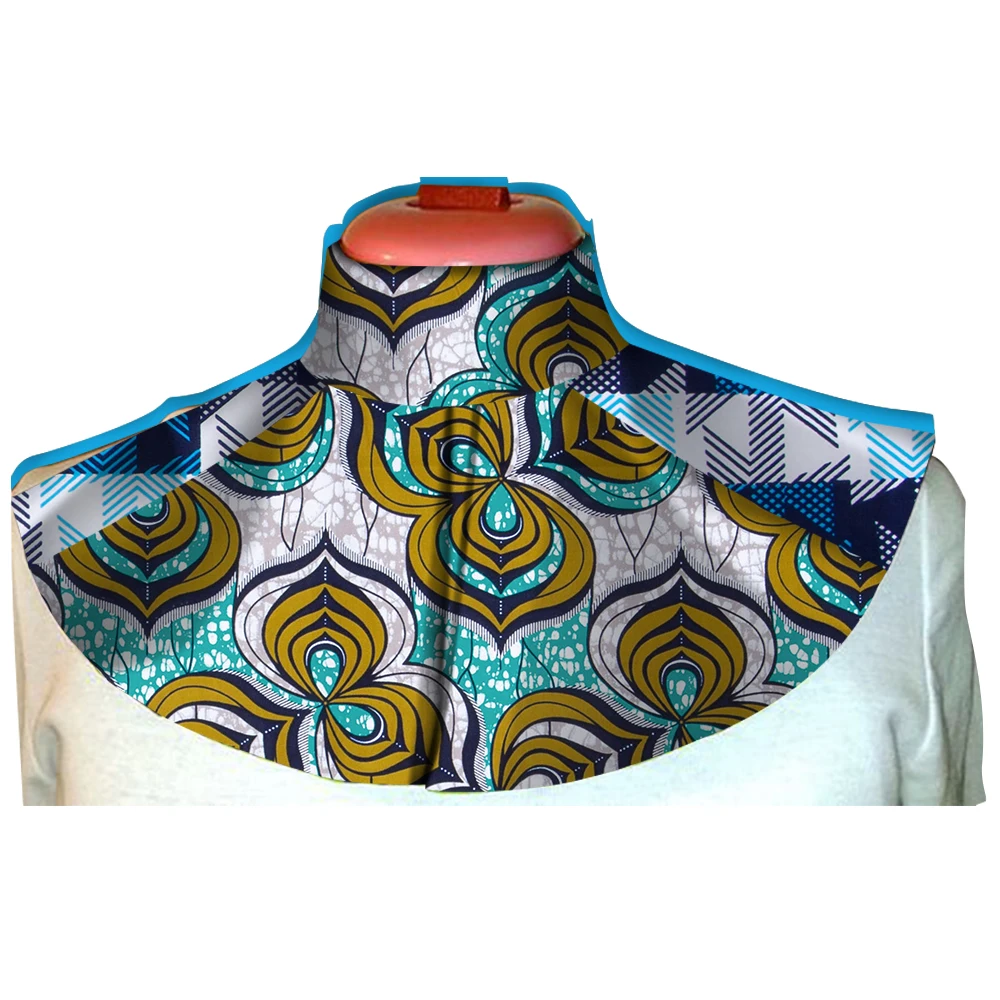 Afripride African Ankara Chokers Necklaces African Print Fabric False Collar Colorful Detachable Collar Handmade Jewelry WYB249