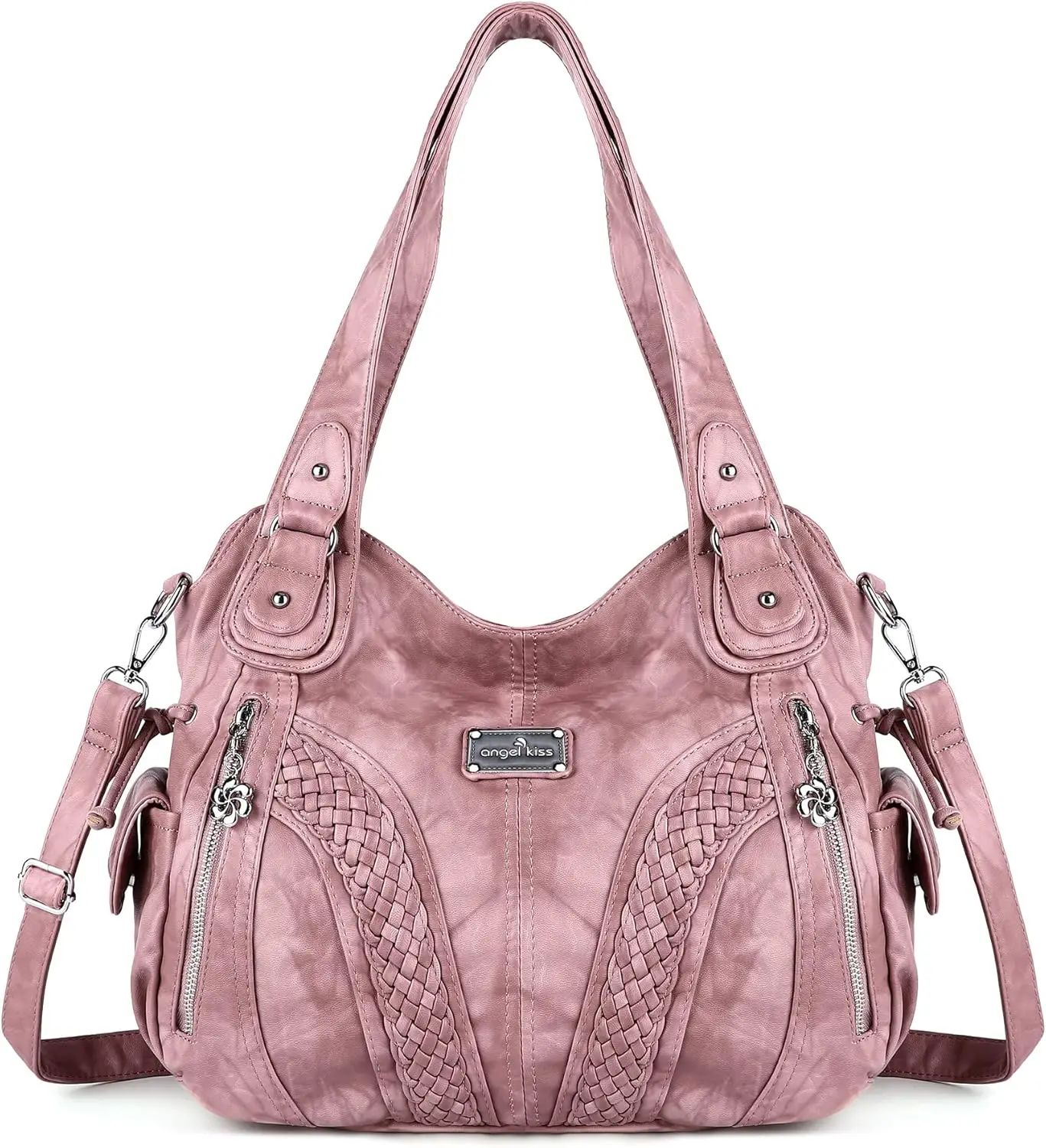 

Purses and Handbags Women Fashion Tote Bag Shoulder Bags Top Handle Satchel Purses Washed Synthetic Leather Handbag