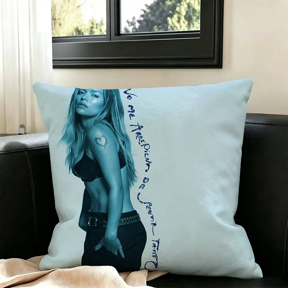 Singer K-Karol G  Pillow Case Square Double-Sided Sofa Cushion Cover Bedroom Bedside Pillow