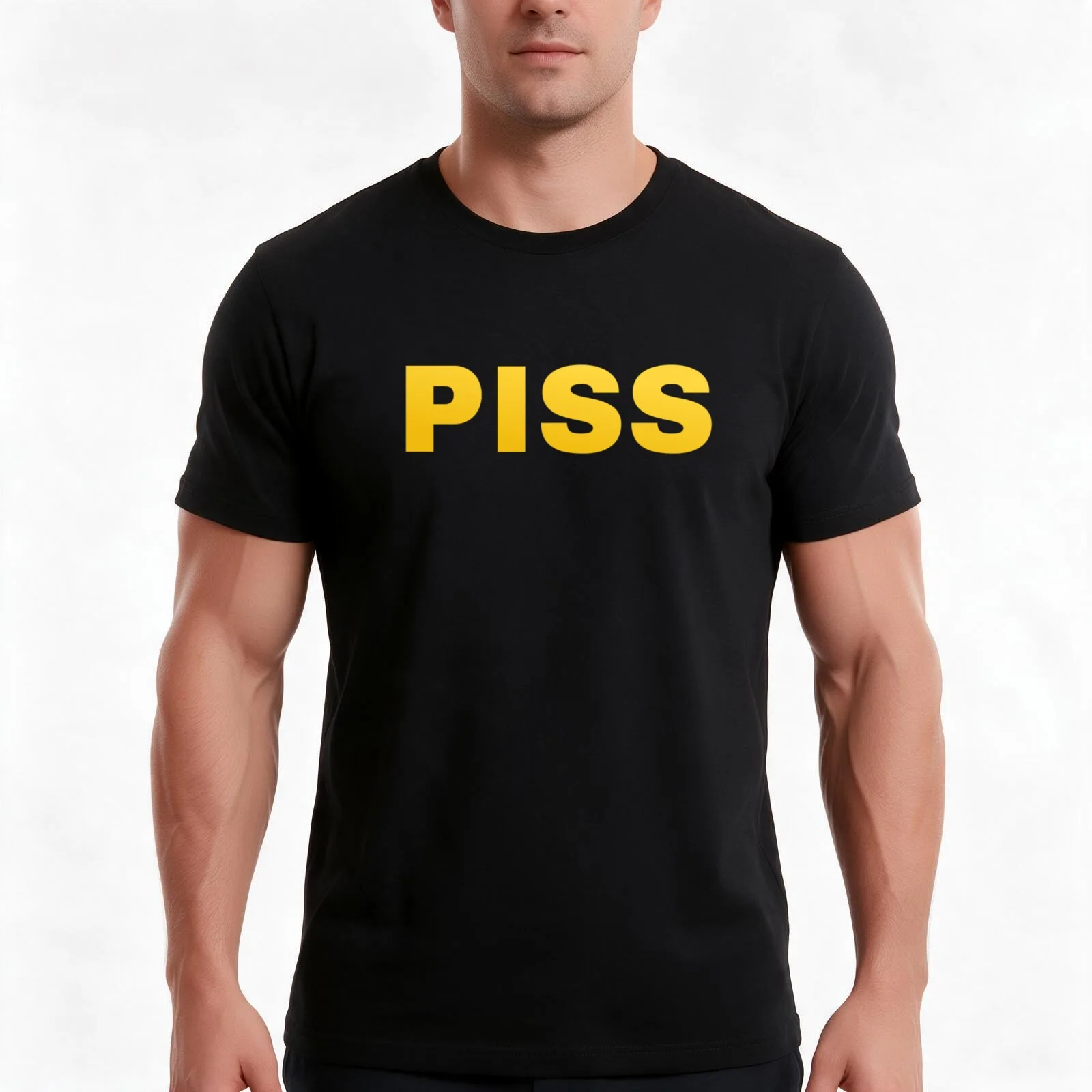Piss design T-Shirt Summer Casual Cotton Tee Oversized Streetwear Tops Vintage Graphic Print Loose Fit Short Sleeve