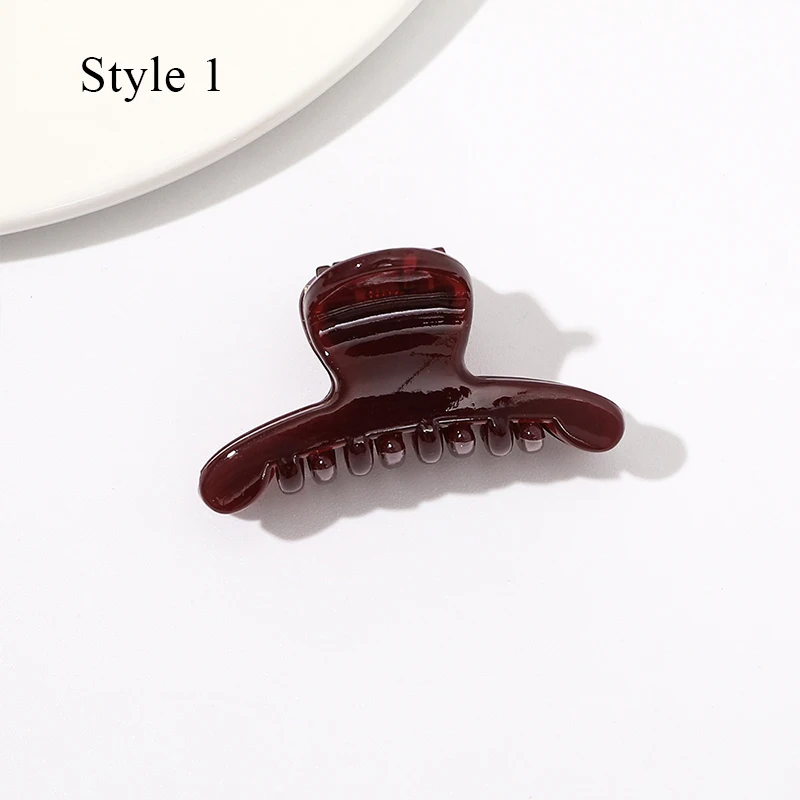 New Fashion Korean Hair Claw Geometric 4CM Jelly Plastic Women Girls Hair Accessories Crab Hair Clamps Barrettes Small Clips