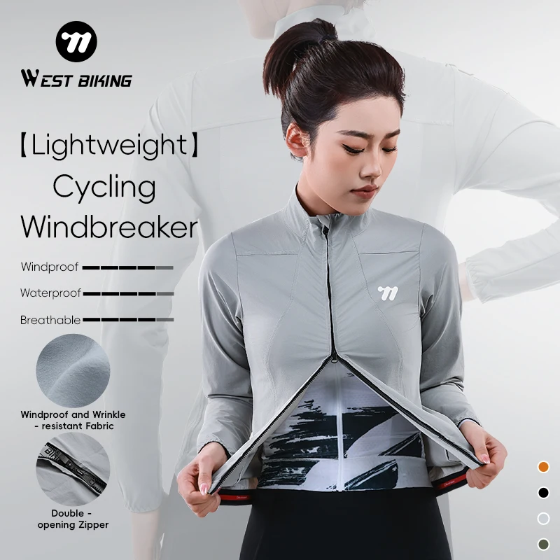 

WEST BIKING Women Jacket Sun Protection 2025 Breathable Clothing Outdoor Cycling Waterproof Long Sleeve Quick Dry Windbreaker